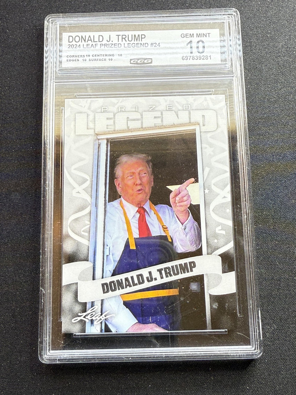 Donald Trump 2024 Leaf Prized Legend CCG 10 RC