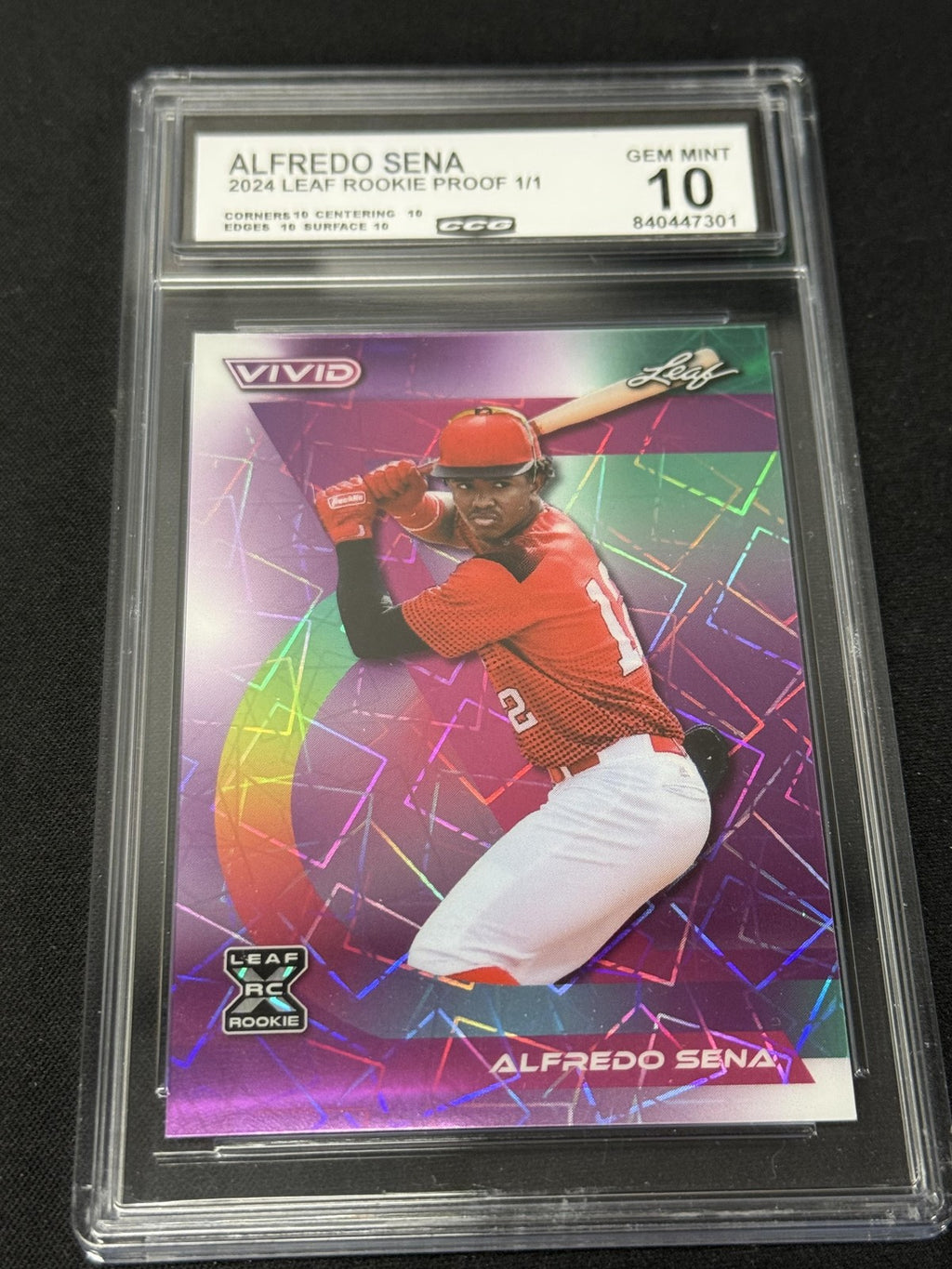 Alfred Sena 2024 LEAF ROOKIE PROOFS 1/1 CCG 10 Rookie
