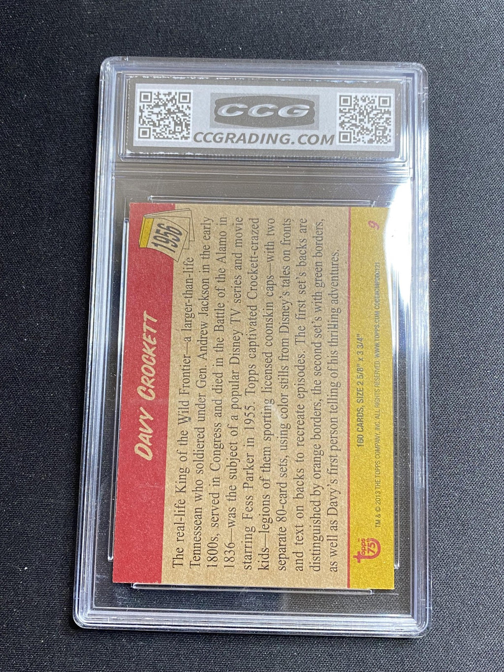 Davy Crockett 2013 Topps 75th Anniversary 9 CCG MINT AUTHENTIC