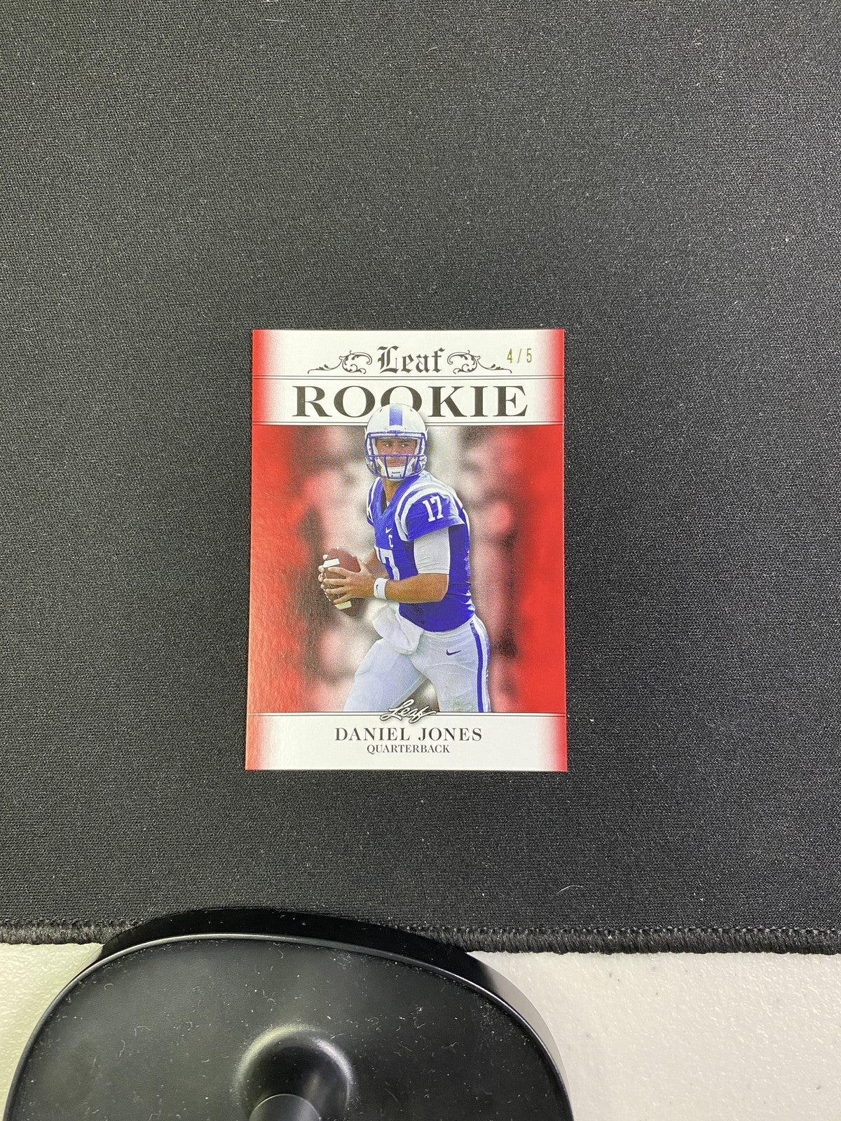 Daniel Jones 2019 Leaf Rookie Achievement Red /5 CCG Colts Rookie
