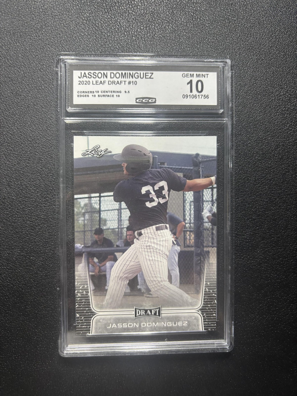Jasson Dominguez 2020 Leaf Draft CCG 10 RC