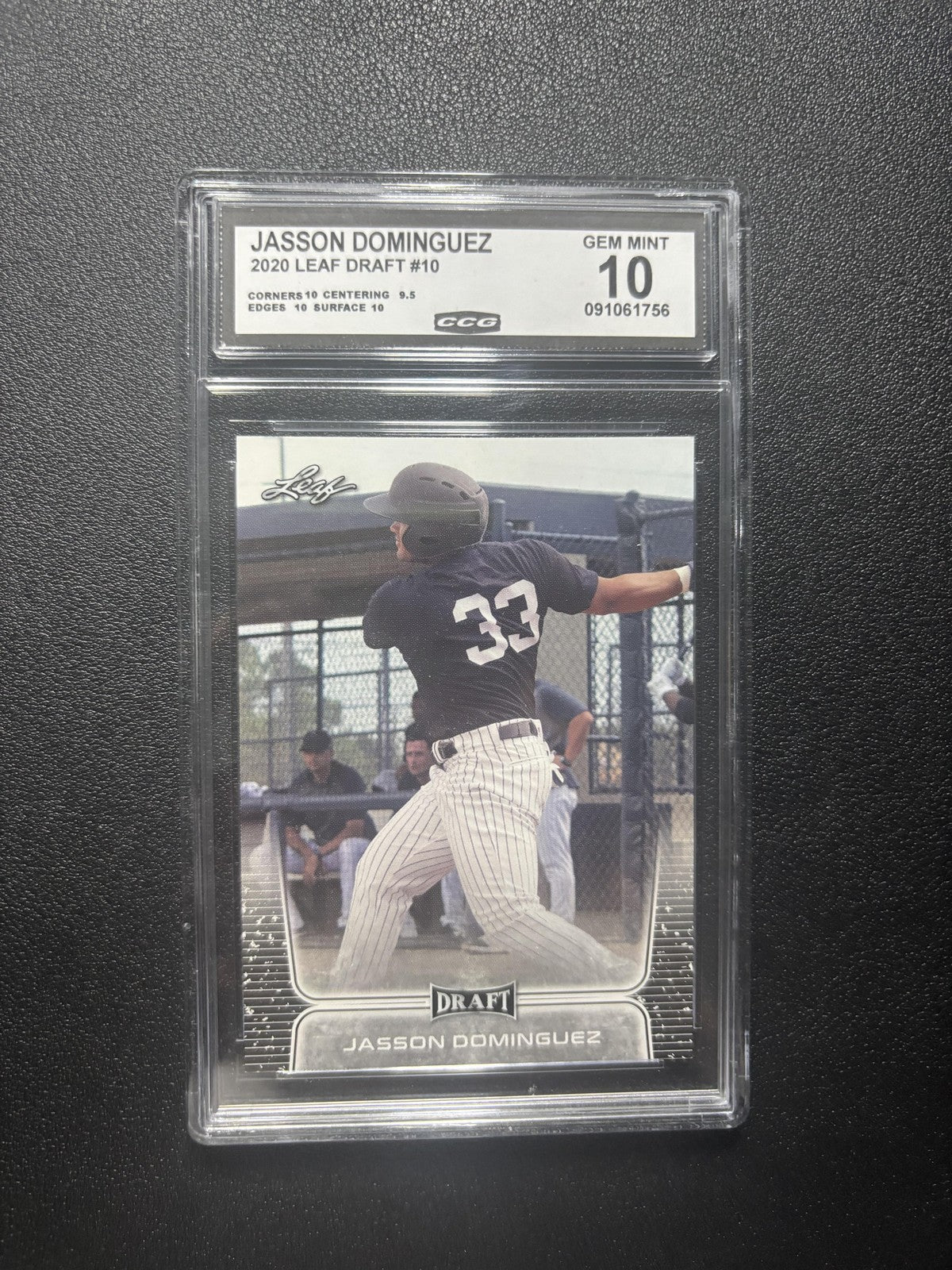 Jasson Dominguez 2020 Leaf Draft CCG 10 RC