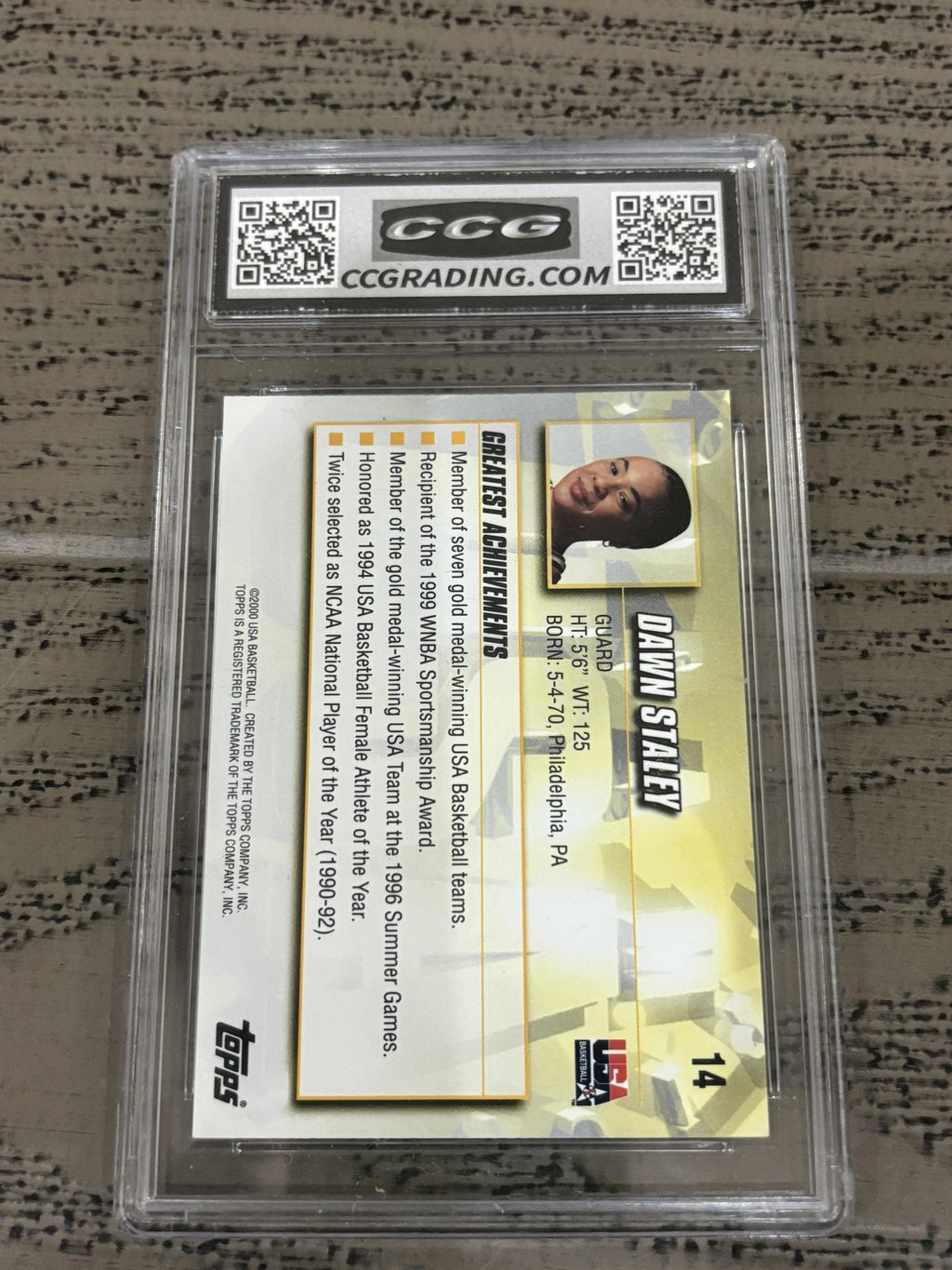 Dawn Staley 2000 Topps Team USA 14 CCG 10