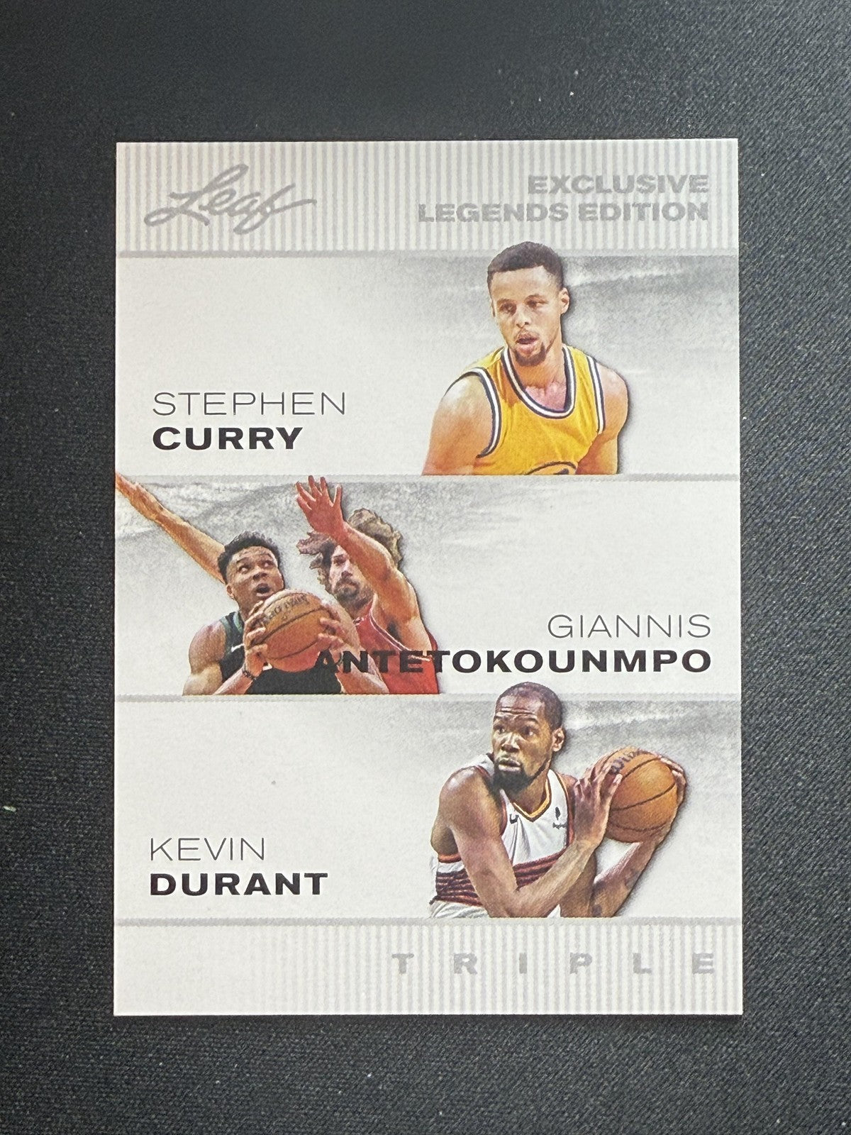 Curry / Giannis / Durant 2024 Leaf Exclusive Legends Edition Trio RC 10 count lo