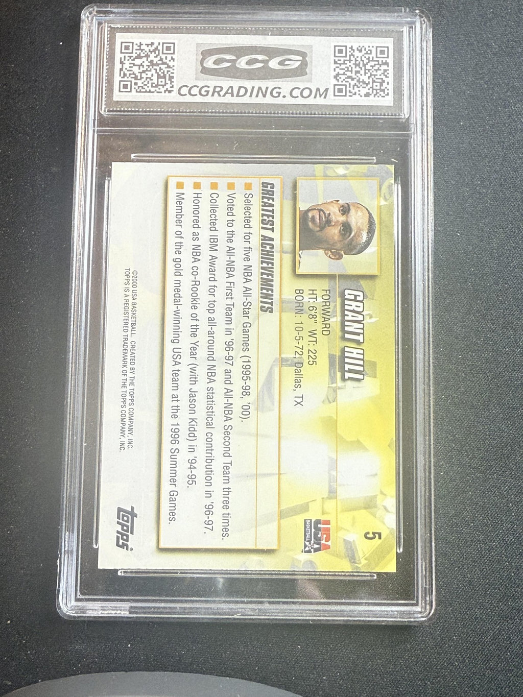 Grant Hill 2000 Topps Team USA CCG 10 USA