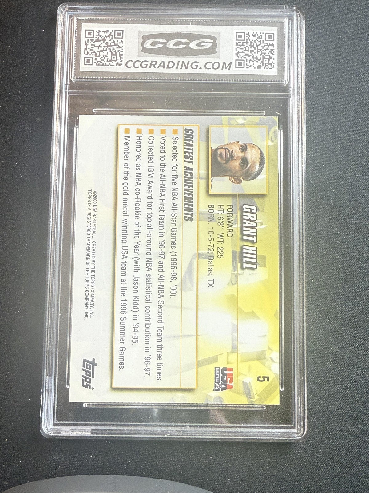 Grant Hill 2000 Topps Team USA CCG 10 USA