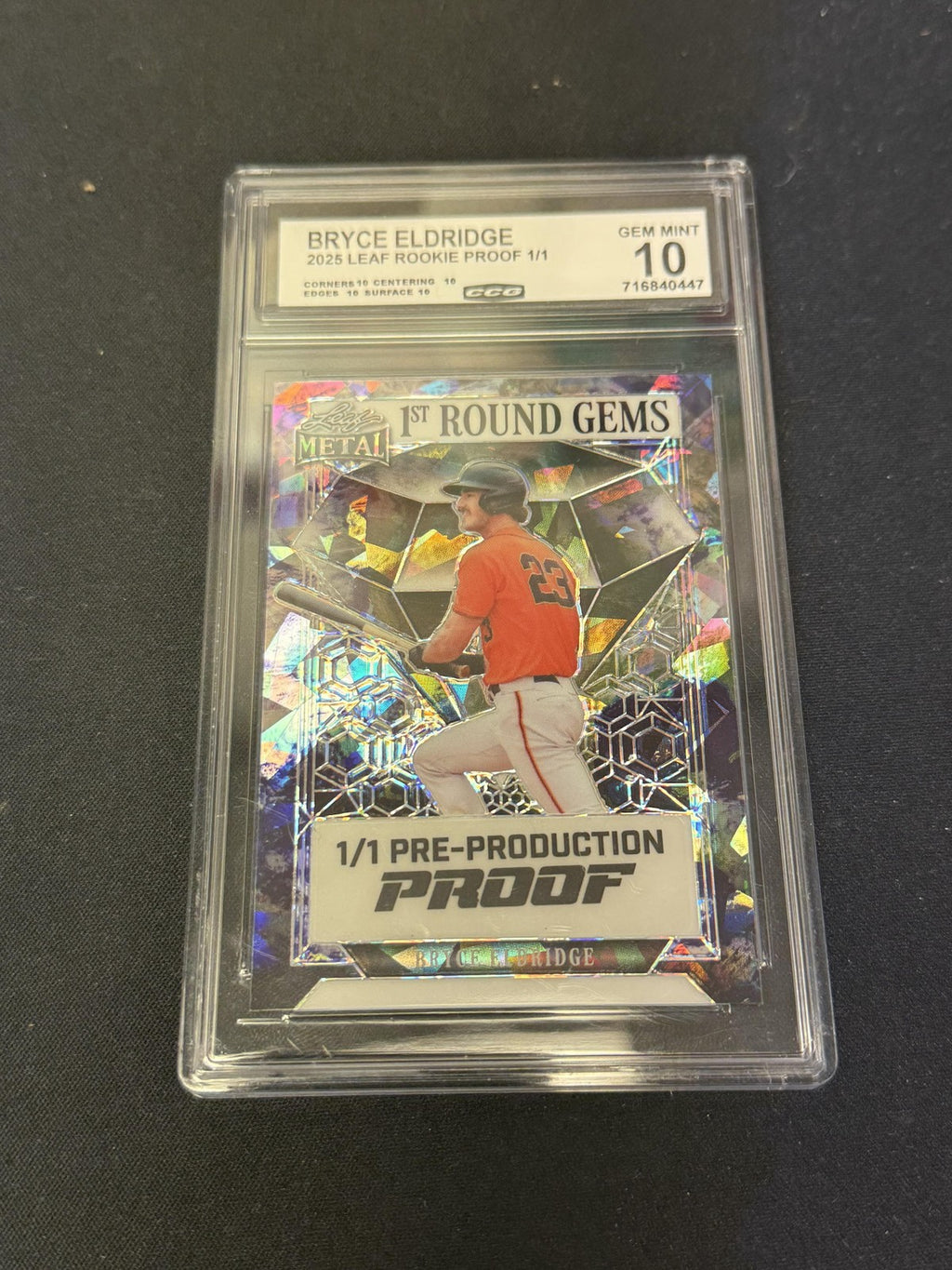 Bryce Eldridge 2024 Leaf Rookie PROOF CCG 10 Rookie
