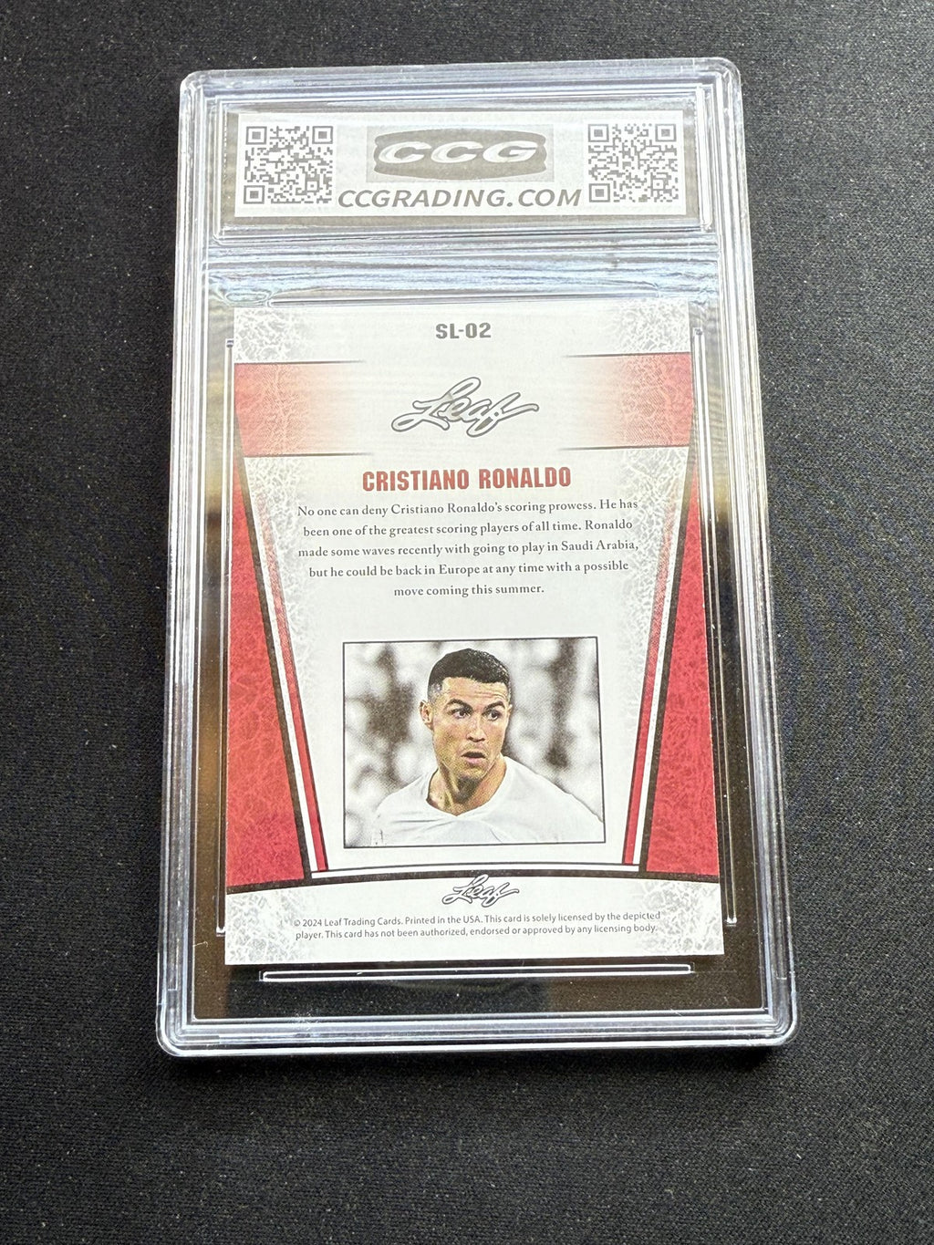 Cristiano Ronaldo 2024 Leaf Silver Legend CCG 10 RC