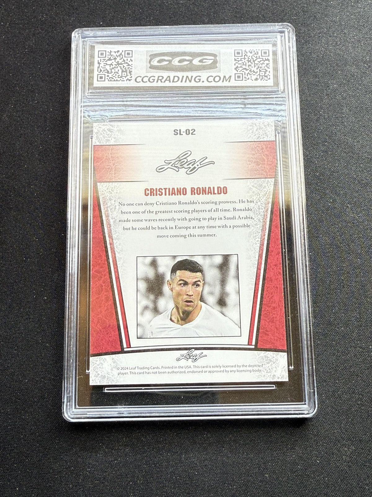 Cristiano Ronaldo 2024 Leaf Silver Legend CCG 10 RC