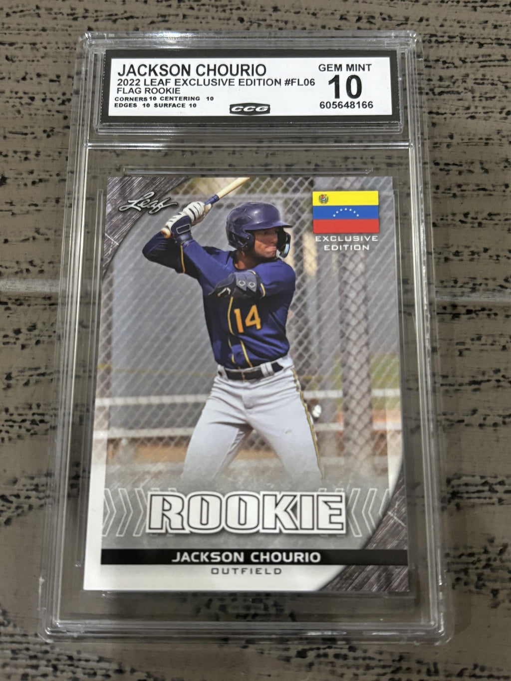 Jackson Chourio 2022 Leaf Flag CCG 10 RC