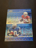 Christian McCaffrey Barry Sanders 2023 LEAF Metal Dual Blue /20 RC