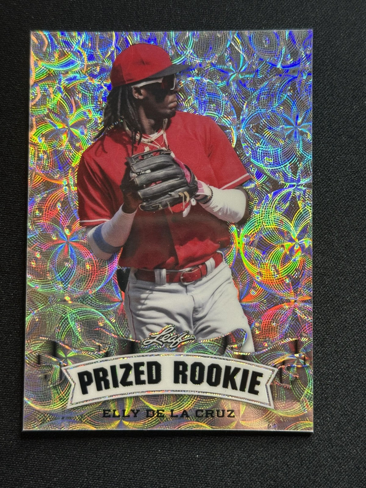 Elly De La Cruz 2023 Leaf Prized Rookie PR26 Kaleidoscope #/25