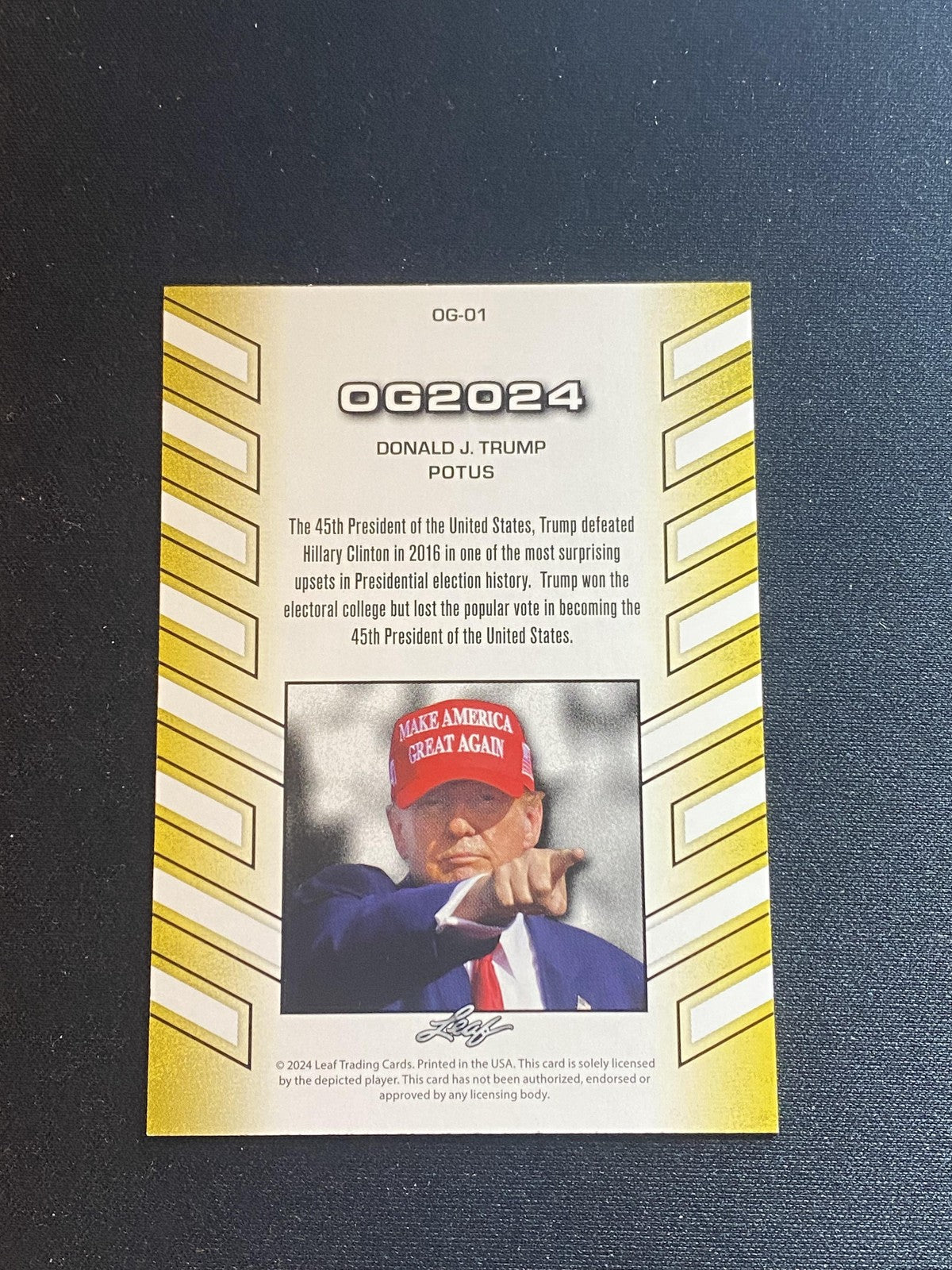 Donald Trump 2024 Leaf OG2024 OG01 RC 10 Count Lot