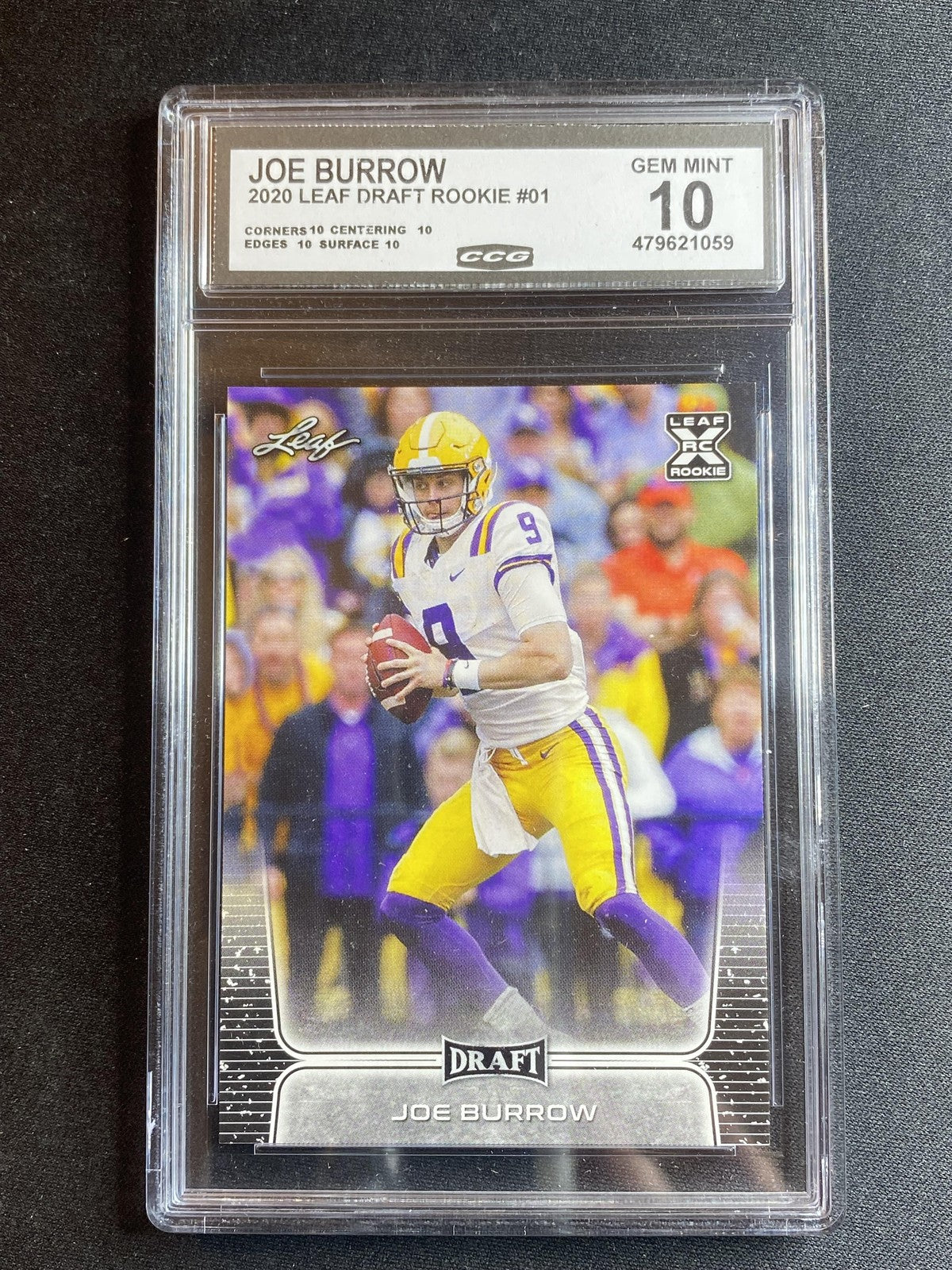 Joe Burrow 2020 Leaf Draft Rookie 1 CCG 10 RC