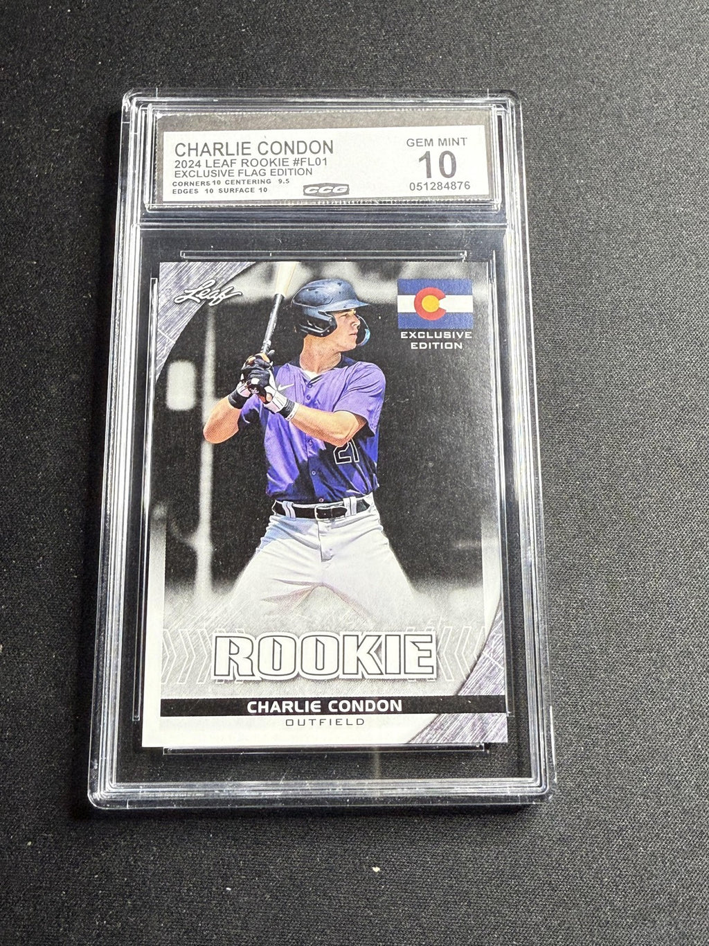Charlie Condon 2024 Leaf Flag Rookie CCG 10