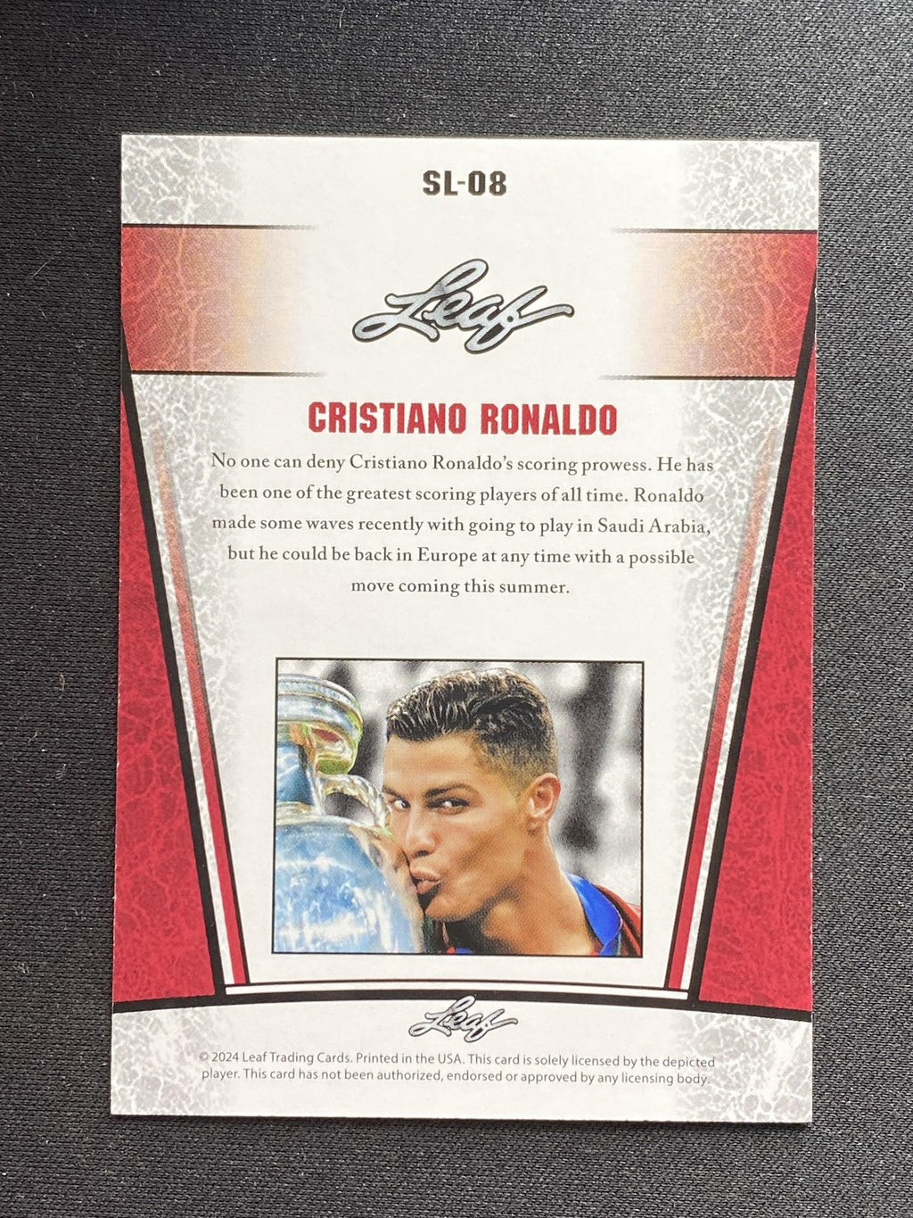 Christiano Ronaldo 2024 Leaf Draft Metal Legends SL08 RC 10 Count Lot