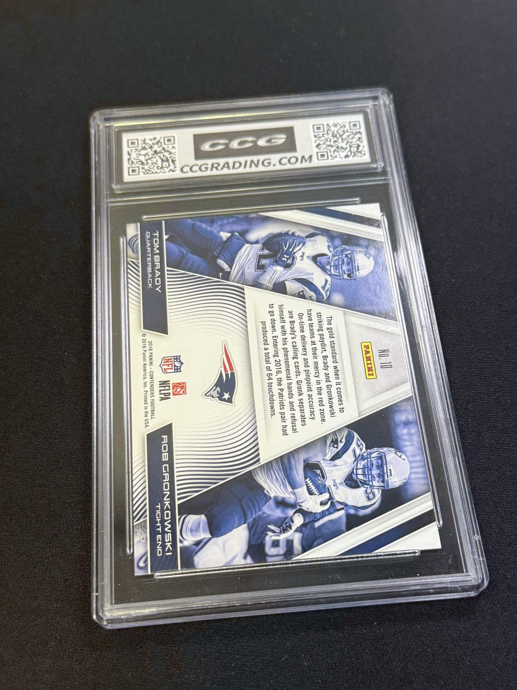 Brady Gronkowski 2016 Panini Contenders Touchdown Tandems CCG 10 Patriots Rookie