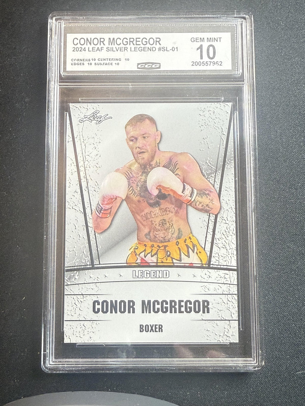 Conor McGregor 2024 Leaf Silver Legend CCG 10 Ireland