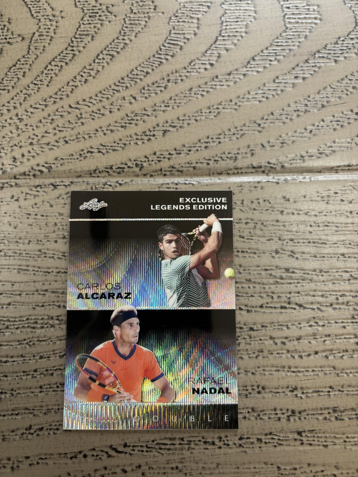 Carlos Alcaraz / Rafael Nadal 2024 Leaf Metal Dual Black /7 RC