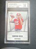 Carson Beck 2024 Leaf Silver Rookie CCG 10 Miami Rookie