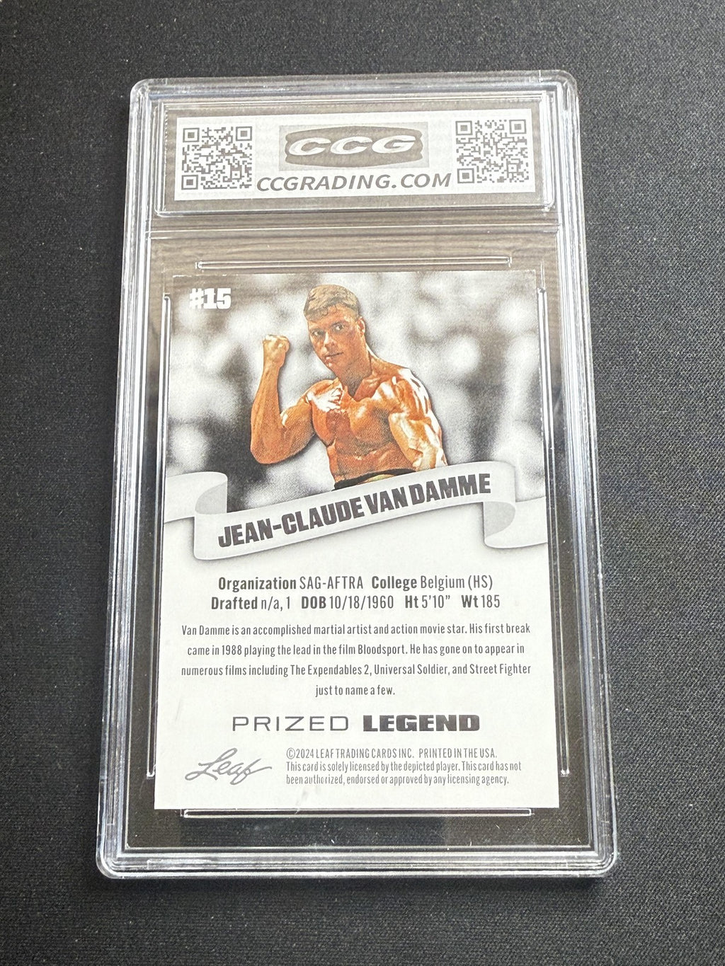 Jean-Claude Van Damme 2024 Leaf Prized Legend CCG 10