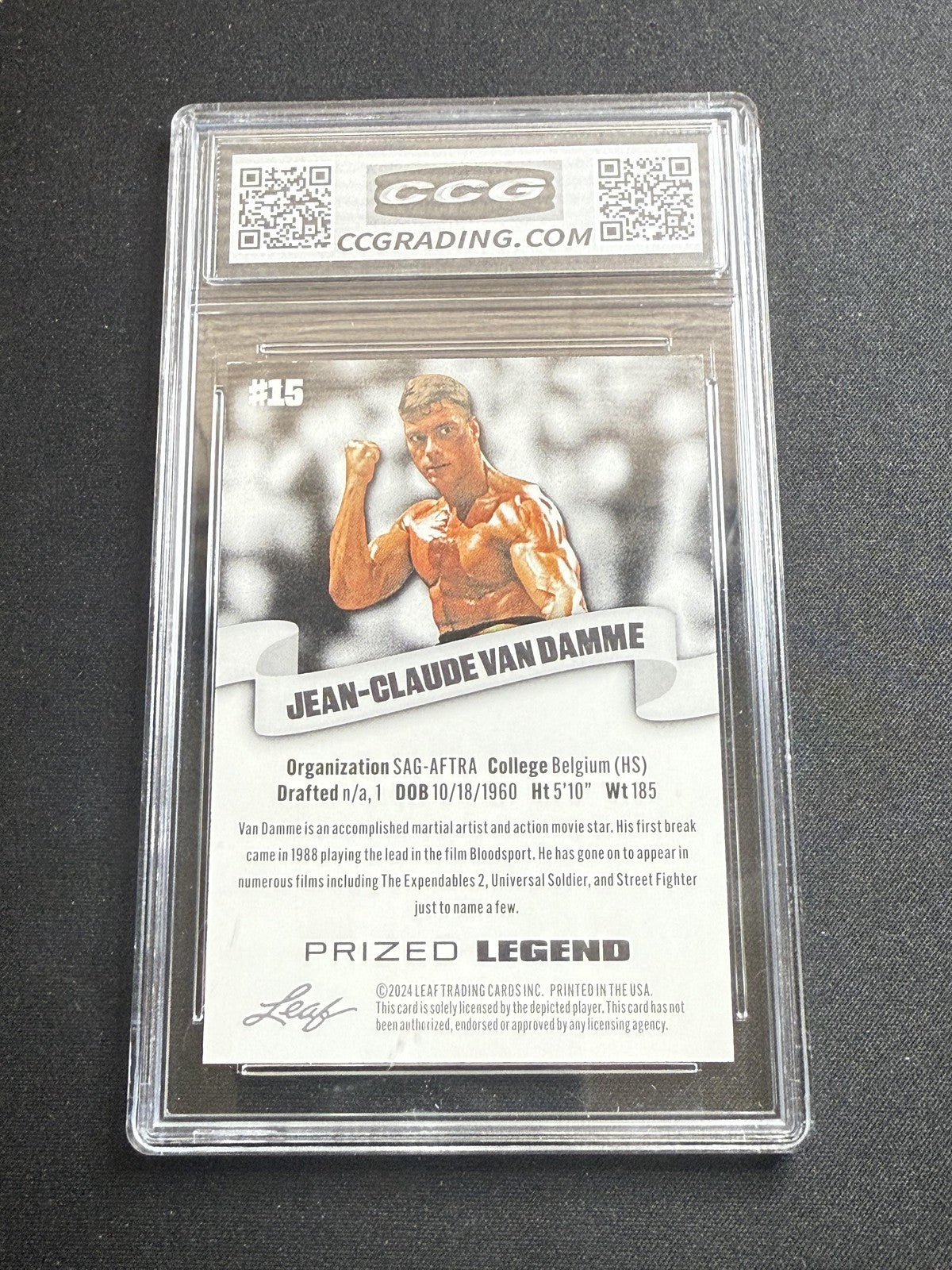 Jean-Claude Van Damme 2024 Leaf Prized Legend CCG 10