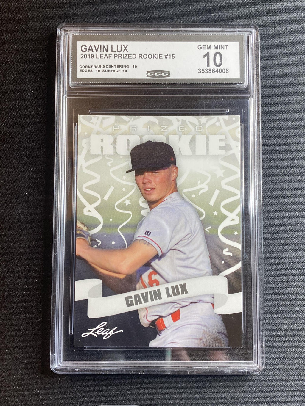 Gavin Lux 2019 Leaf Prized Rookie 15 CCG 10 RC