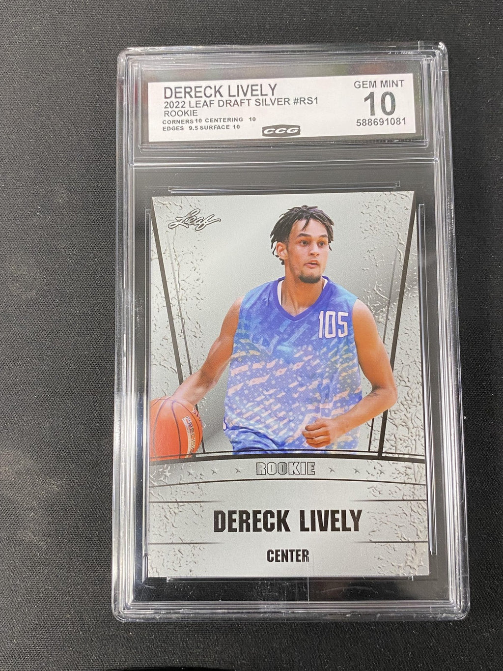 Dereck Lively 2022 Leaf Draft Silver RC Mavericks