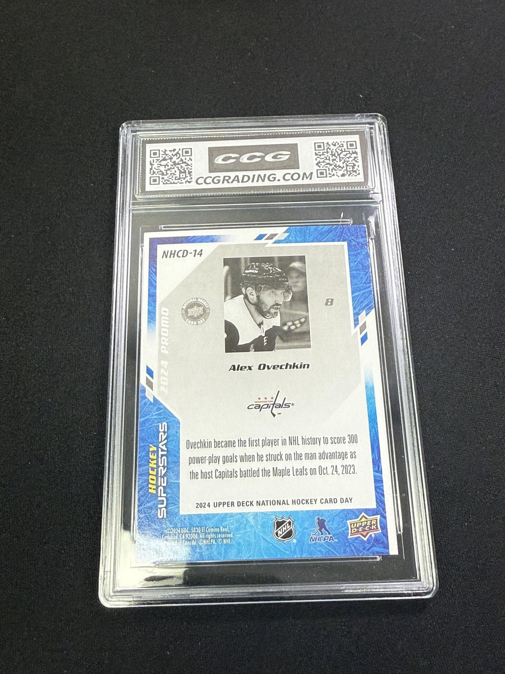 Alex Ovechkin 2024 Upper Deck NHL Card Day CCG 9.5 Capitals Rookie
