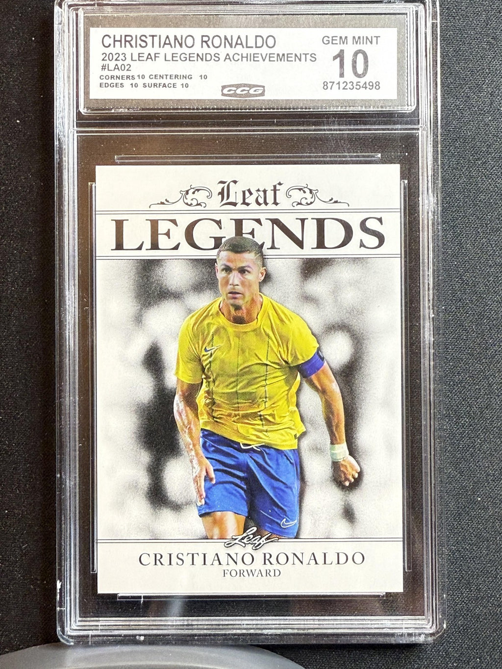 Christiano Ronaldo 2023 Leaf Legends Achievements CCG 10 RC