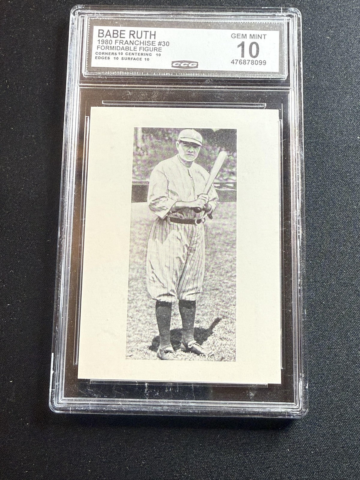 Babe Ruth 1980 Franchise Formidable Figure CCG 10 RC