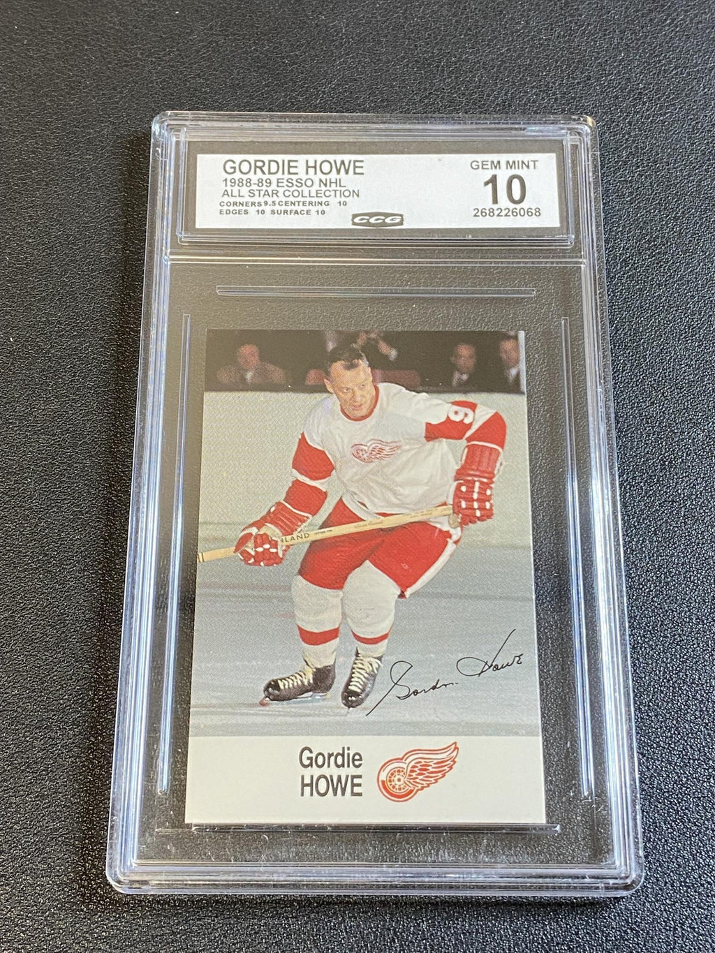 Gordie Howe 1988 Esso NHL CCG 10 Red Wings