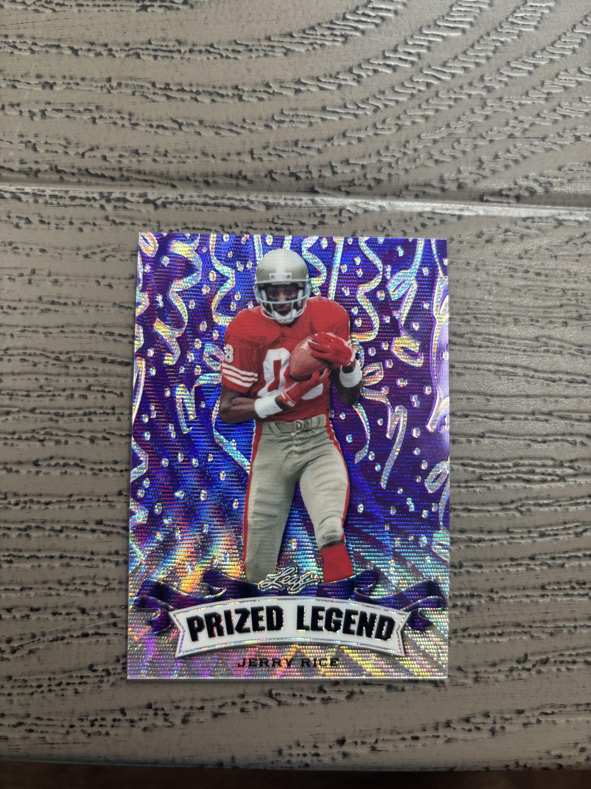 Jerry Rice 2023 Leaf Prized Legend Metal Purple /15 RC 49ers