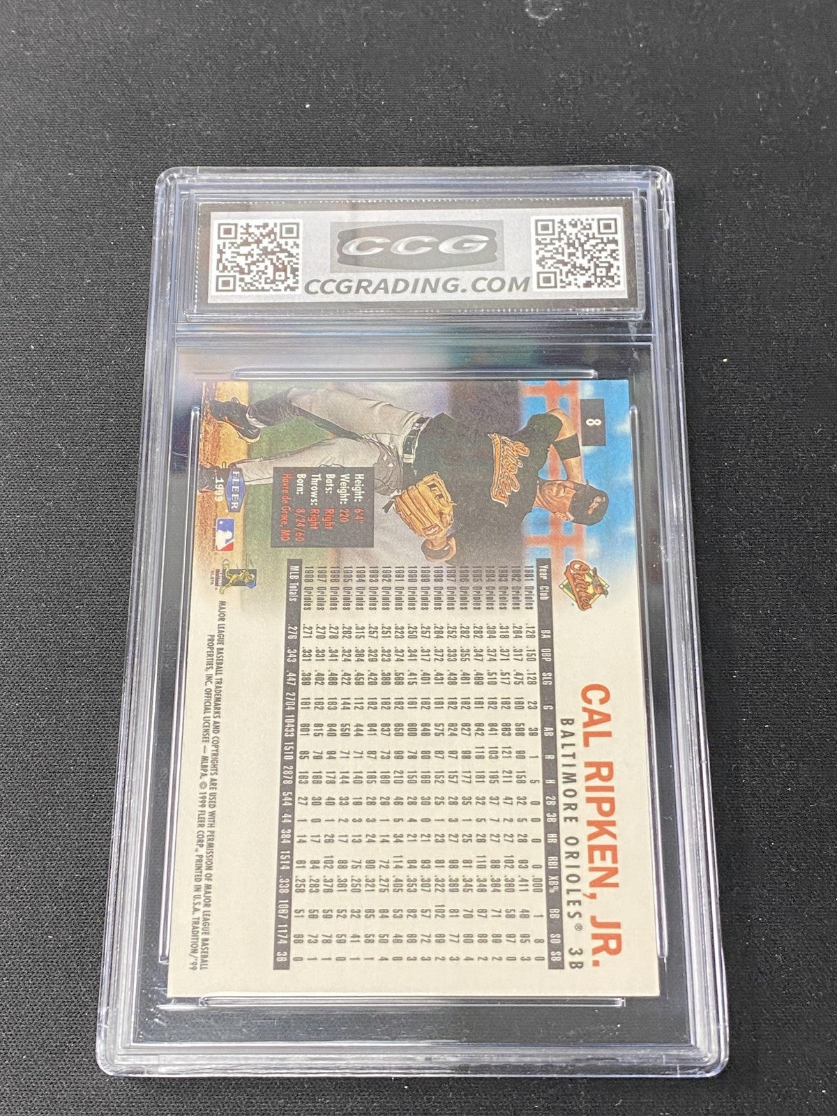 Cal Ripken, Jr. 1999 Fleer Tradition 8S Starting 9 CCG 10 Baltimore Orioles