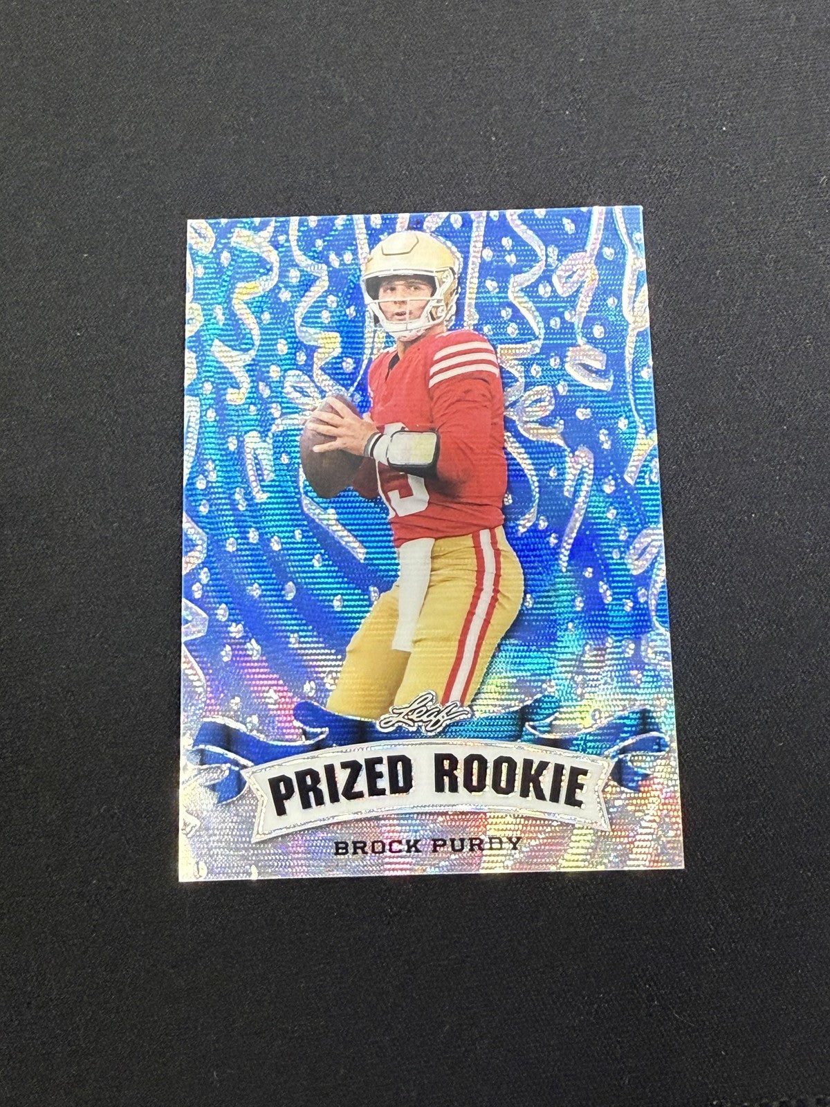 Brock Purdy 2023 Leaf Prized Metal Rookie Blue /20 RC 49ers