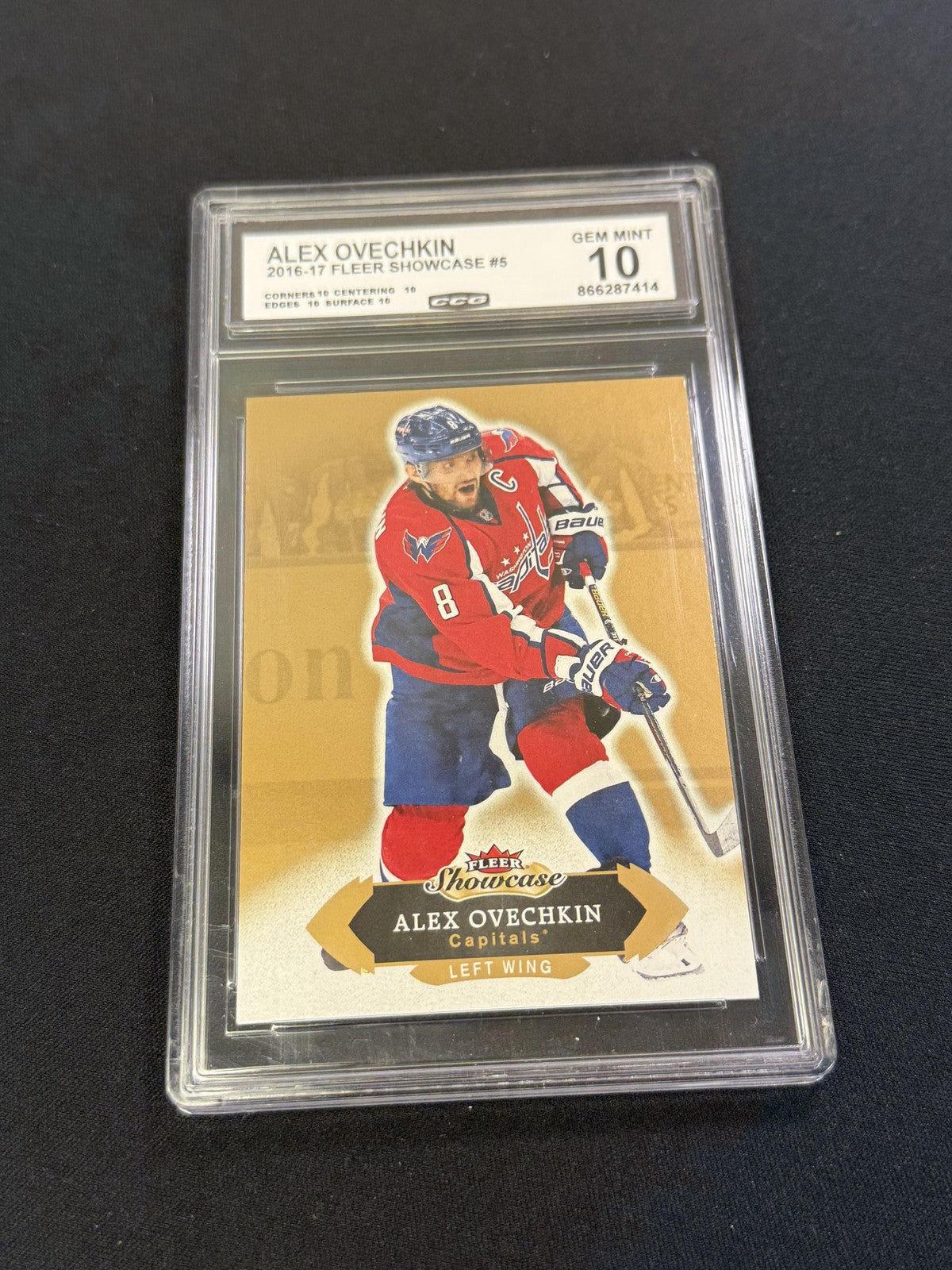 Alex Ovechkin 2016 Fleer Showcase CCG 10 Capitals Rookie
