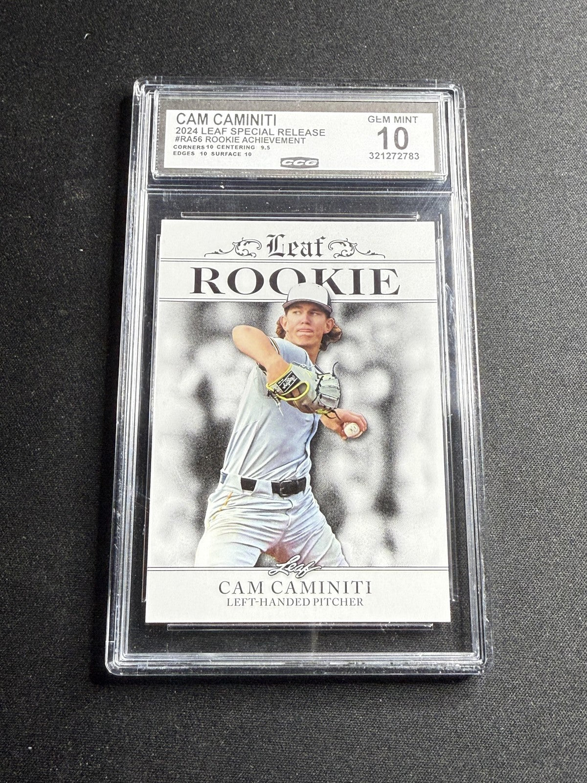 Cam Caminiti 2024 Leaf Rookie Achievements CCG 10