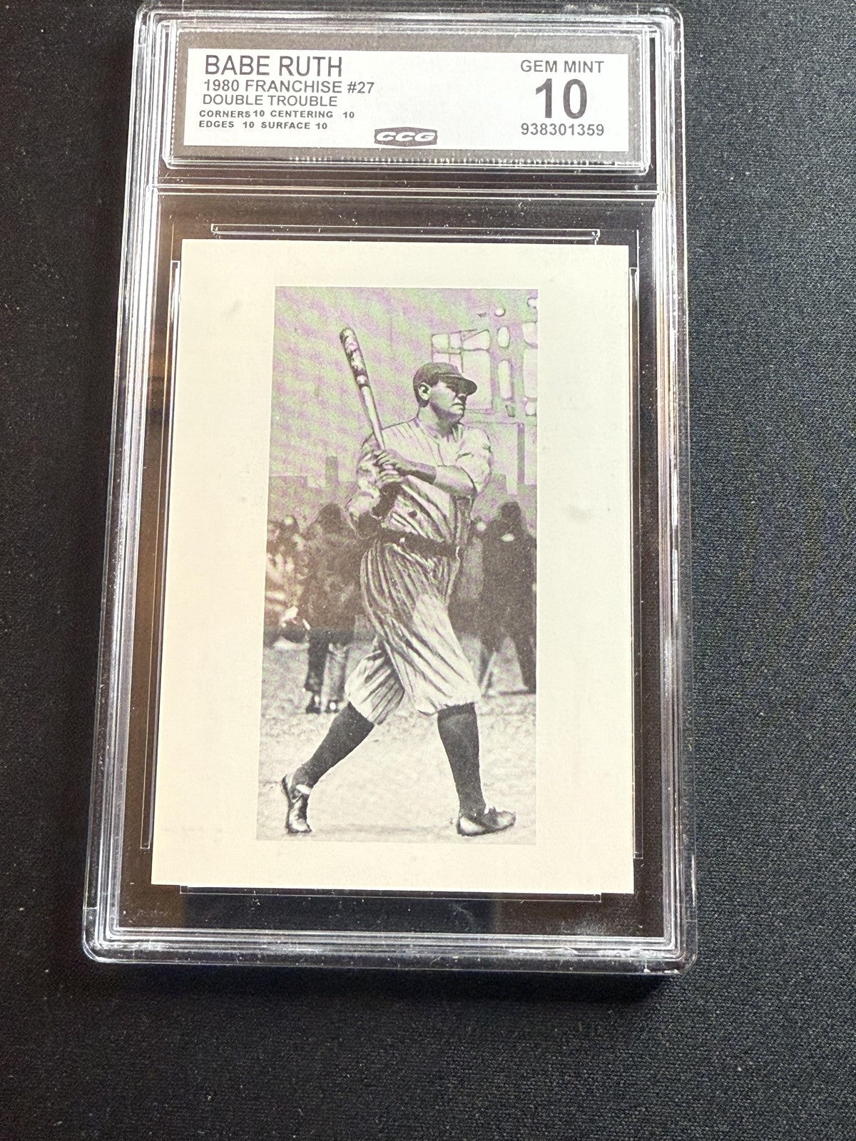 Babe Ruth 1980 Franchise Double Trouble CCG 10 RC