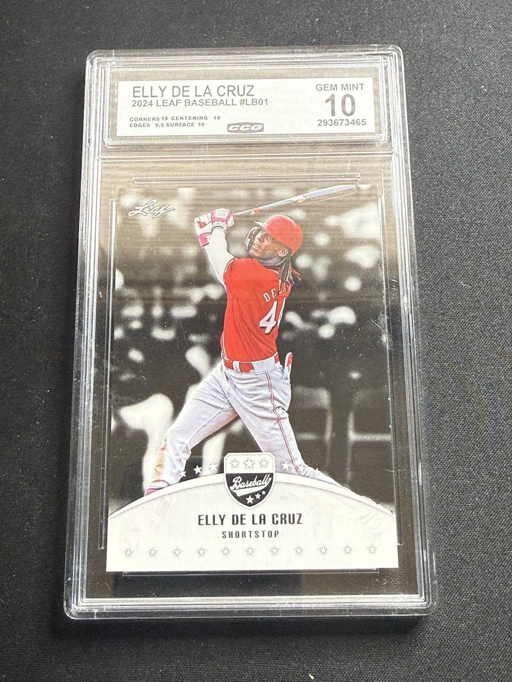 Elly De La Cruz 2024 Leaf Baseball CCG 10 Reds Rookie