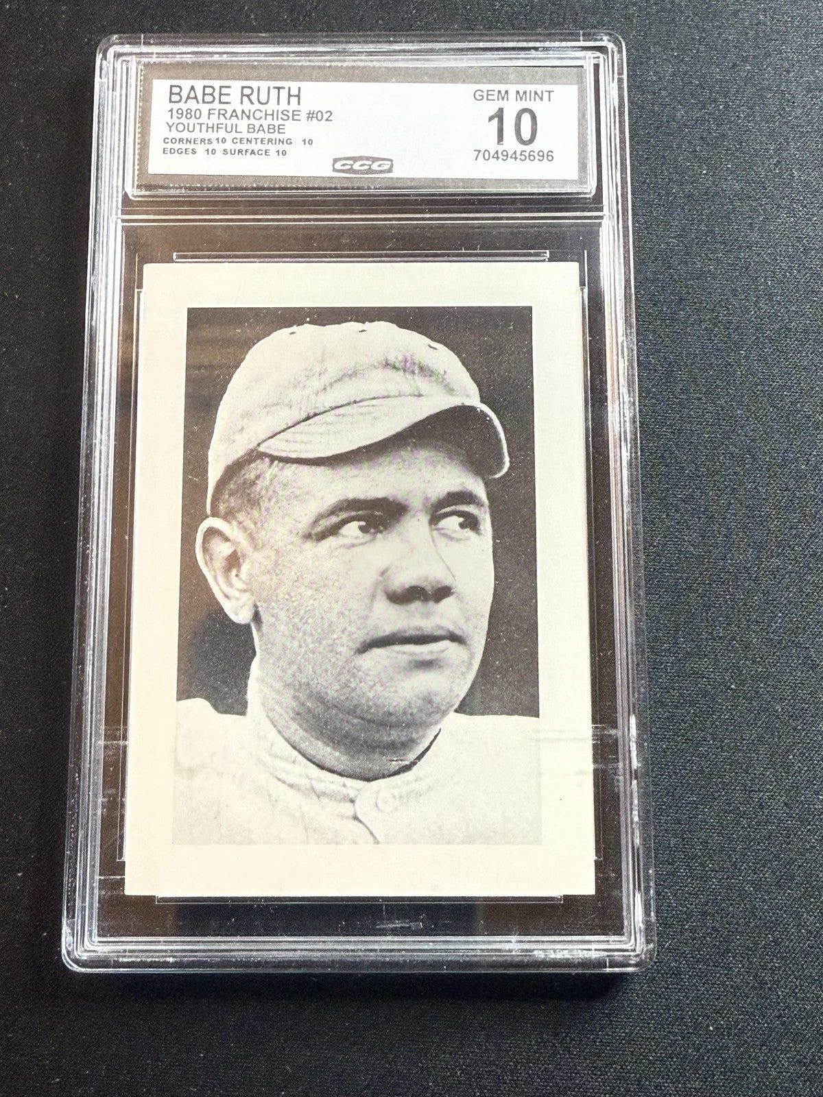 Babe Ruth 1980 Franchise Youthful Babe CCG 10 RC