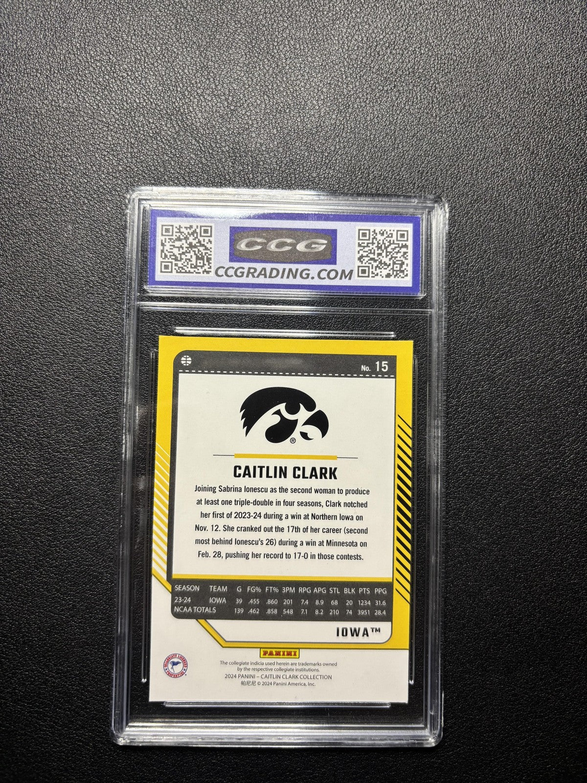 Caitlin Clark 2024 2024 Panini Donruss Caitlin Clark Collection CCG 10