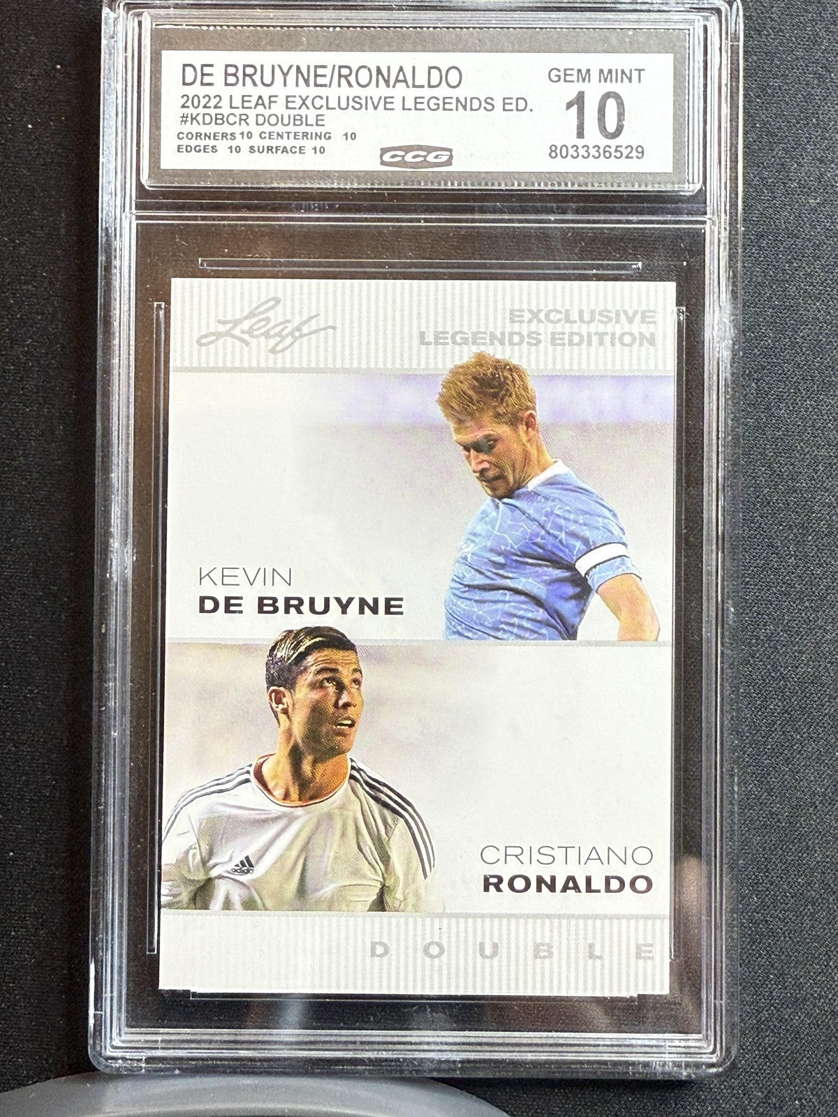 De Bruyne / Ronaldo 2022 Leaf Exclusive Dual CCG 10 RC