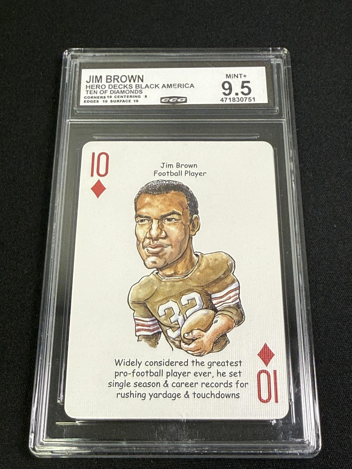 Jim Brown Hero Decks Black America CCG 9.5