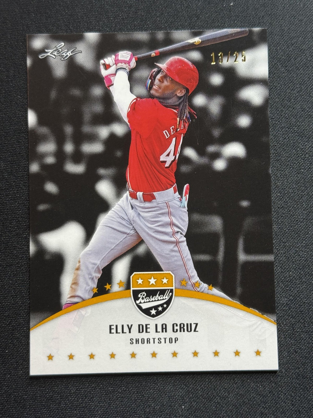 Elly De La Cruz 2024 Leaf Baseball LB01 Gold #/25