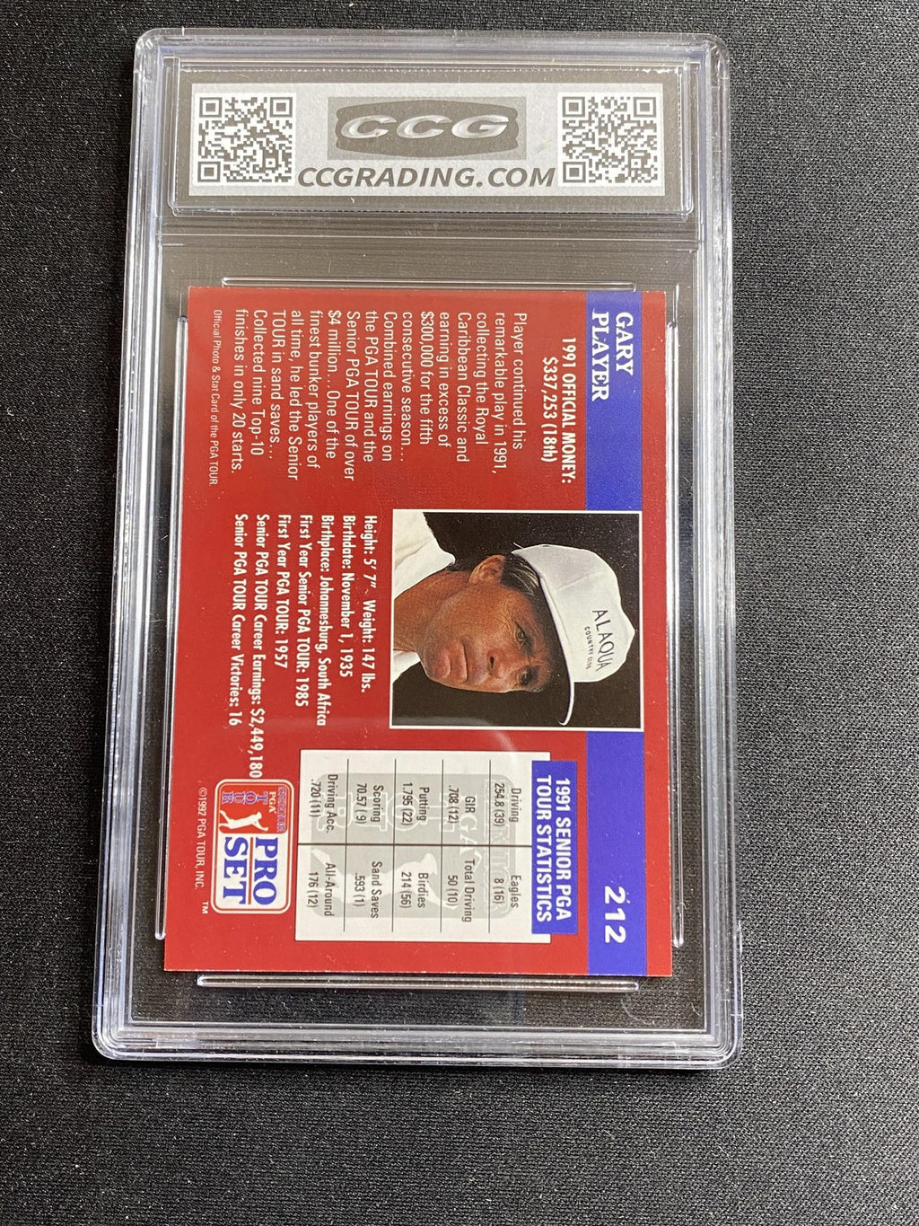 Gary Player 1992 Leaf Pro Set 212 RC