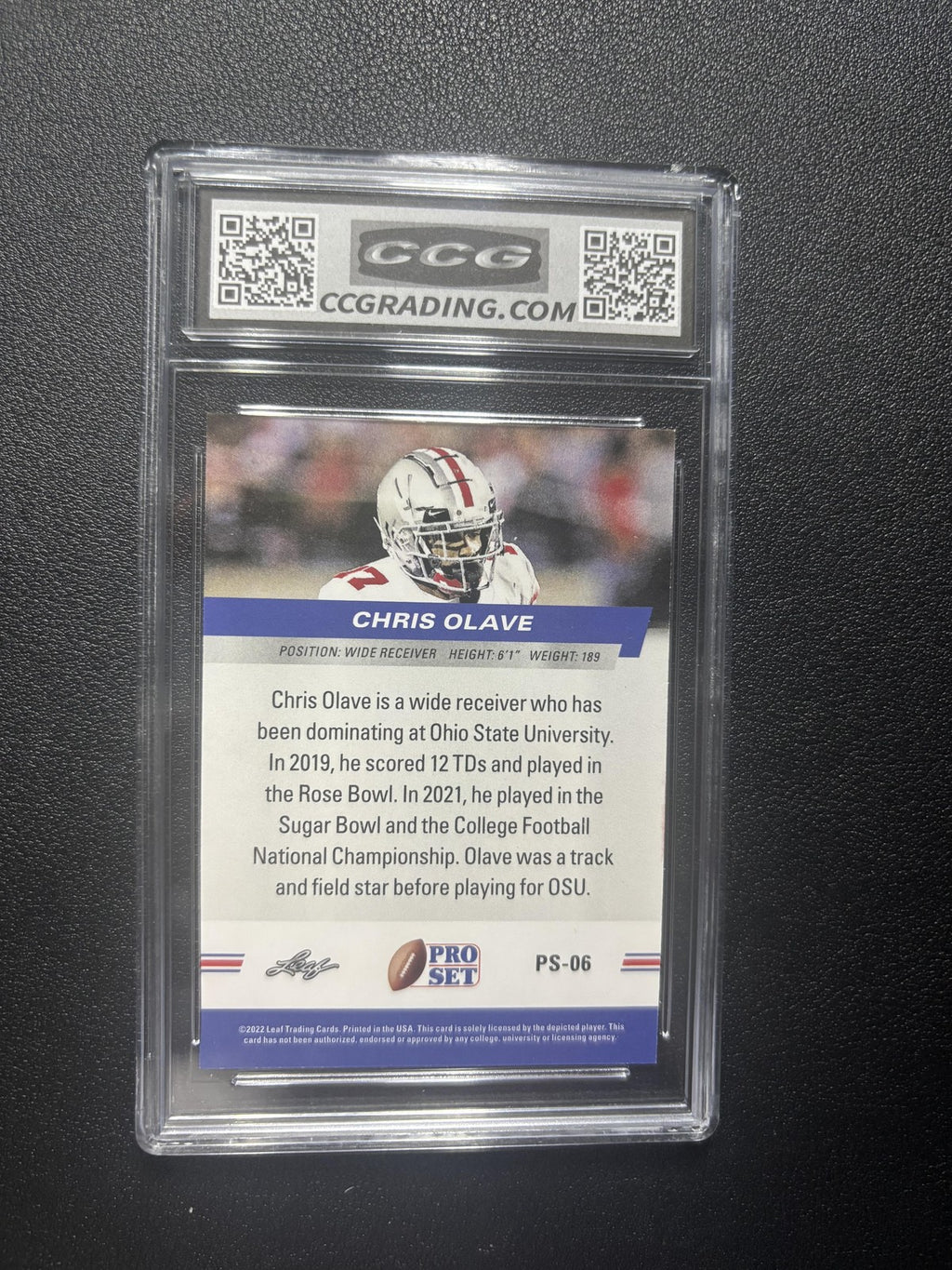 Chris Olave 2022 Leaf Pro Set CCG 10 RC