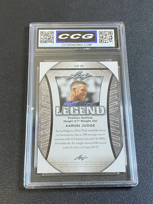 Aaron Judge 2024 Leaf Flag Legend CCG 10 Yankees