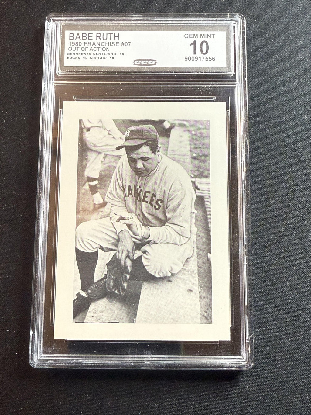 Babe Ruth 1980 Franchise Out of Action CCG 10 RC