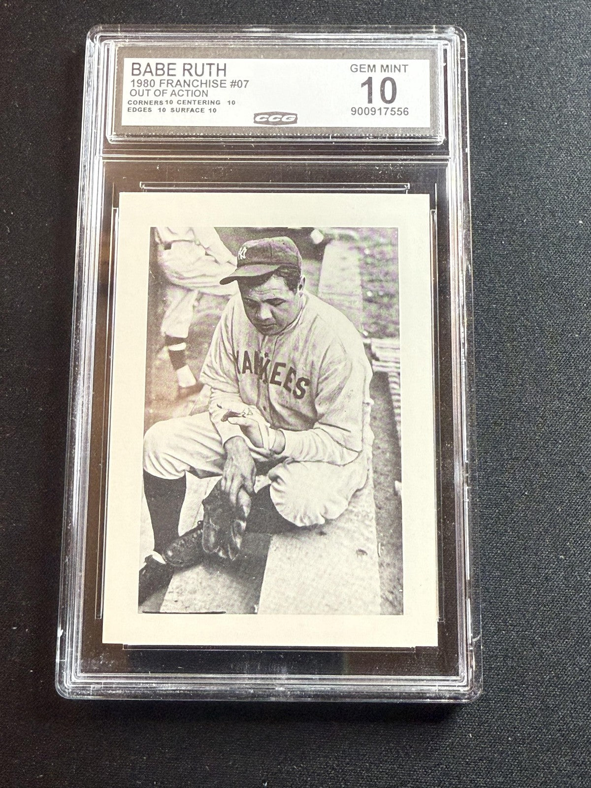 Babe Ruth 1980 Franchise Out of Action CCG 10 RC