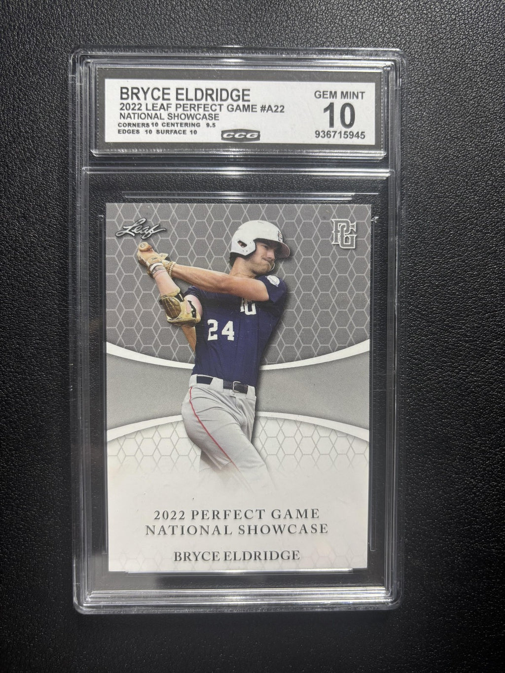 Bryce Eldridge 2022 Leaf Perfect Game CCG 10 RC